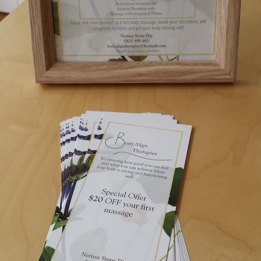 BodyAlign Therapies branding and promotional materials